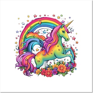 Spectral Steed - Unicorn Rainbow Art Posters and Art